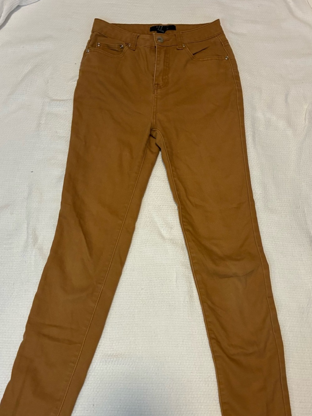 Forever 21 Tan High-Rise Skinny Pants. Size 25 EUC